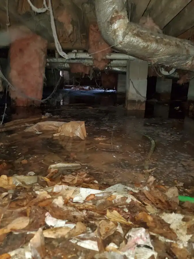 Crawl space flood assessment for Commercial Water Damage Restoration in Millersville